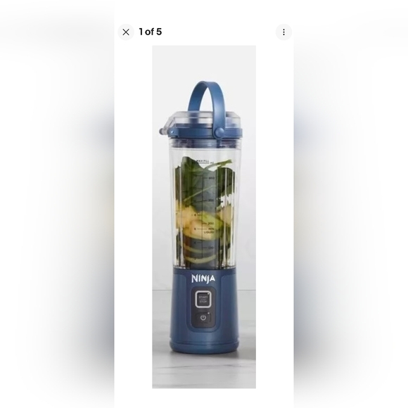 Ninja Blast 18 oz portable blender. Denim blue.